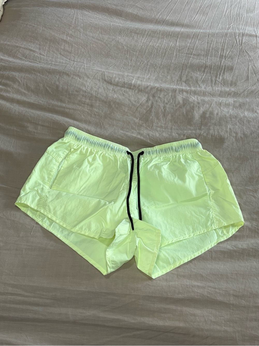 Women’s Neon Yellow Cotton On Drawstring Athletic Shorts - sz SMALL